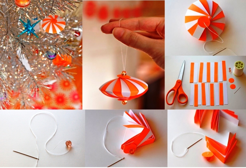 Как сделать новогодние игрушки своими руками из бумаги инструкция